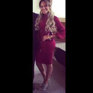 High-Neck, tie-up dress